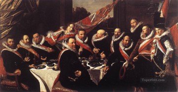  golden - Banquet of the Officers of the St George Civic Guard portrait Dutch Golden Age Frans Hals